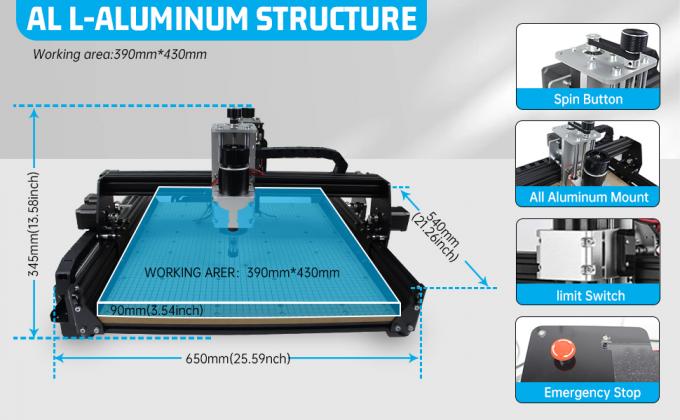 4540 Маршрутизатор CNC гравирующая машина 500 Вт Шпиндель 11000 вращений в минуту 3 оси 0